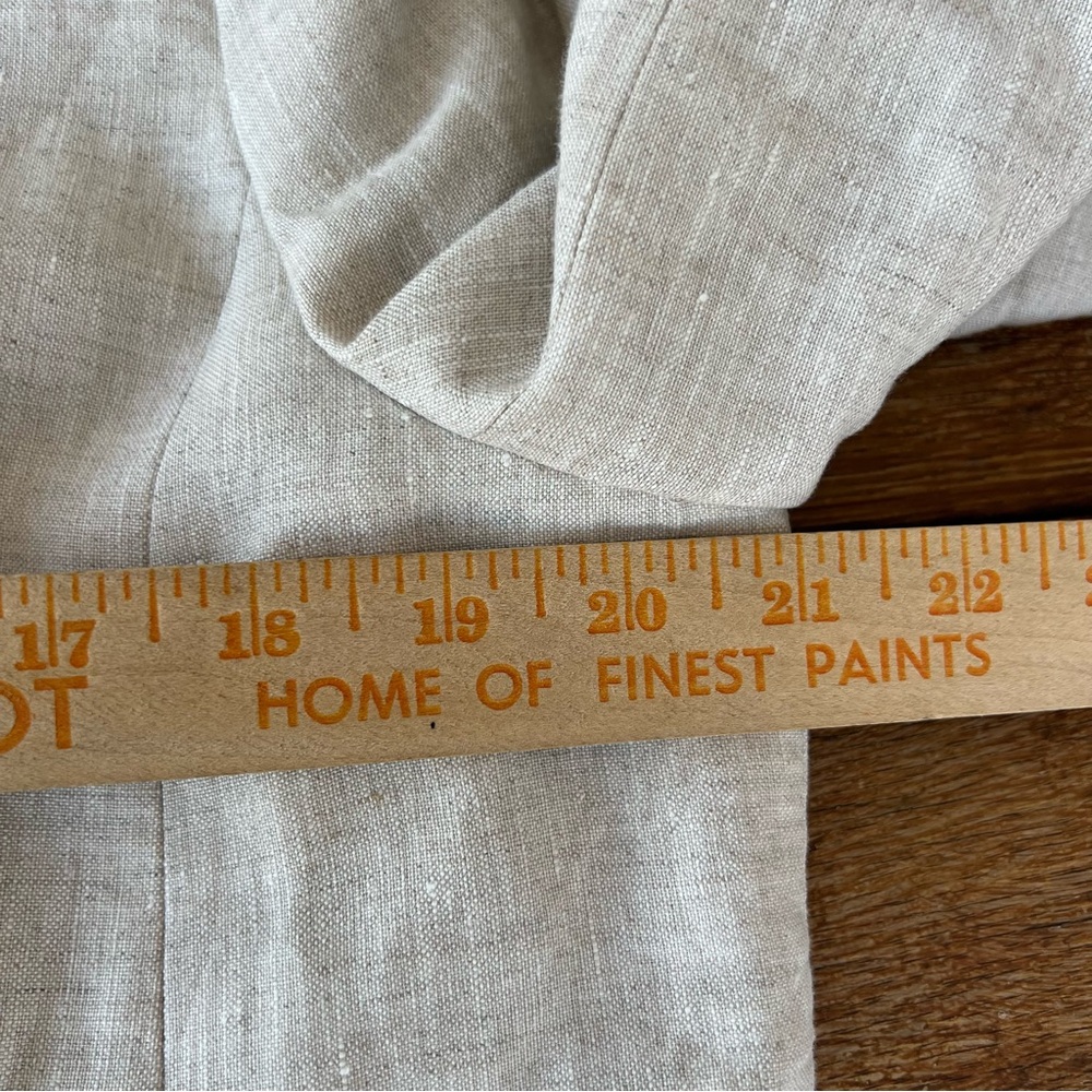 Talbots Linen Blazer Light Beige Classic Neutral One Button Women’s Size 16 - Picture 12 of 16